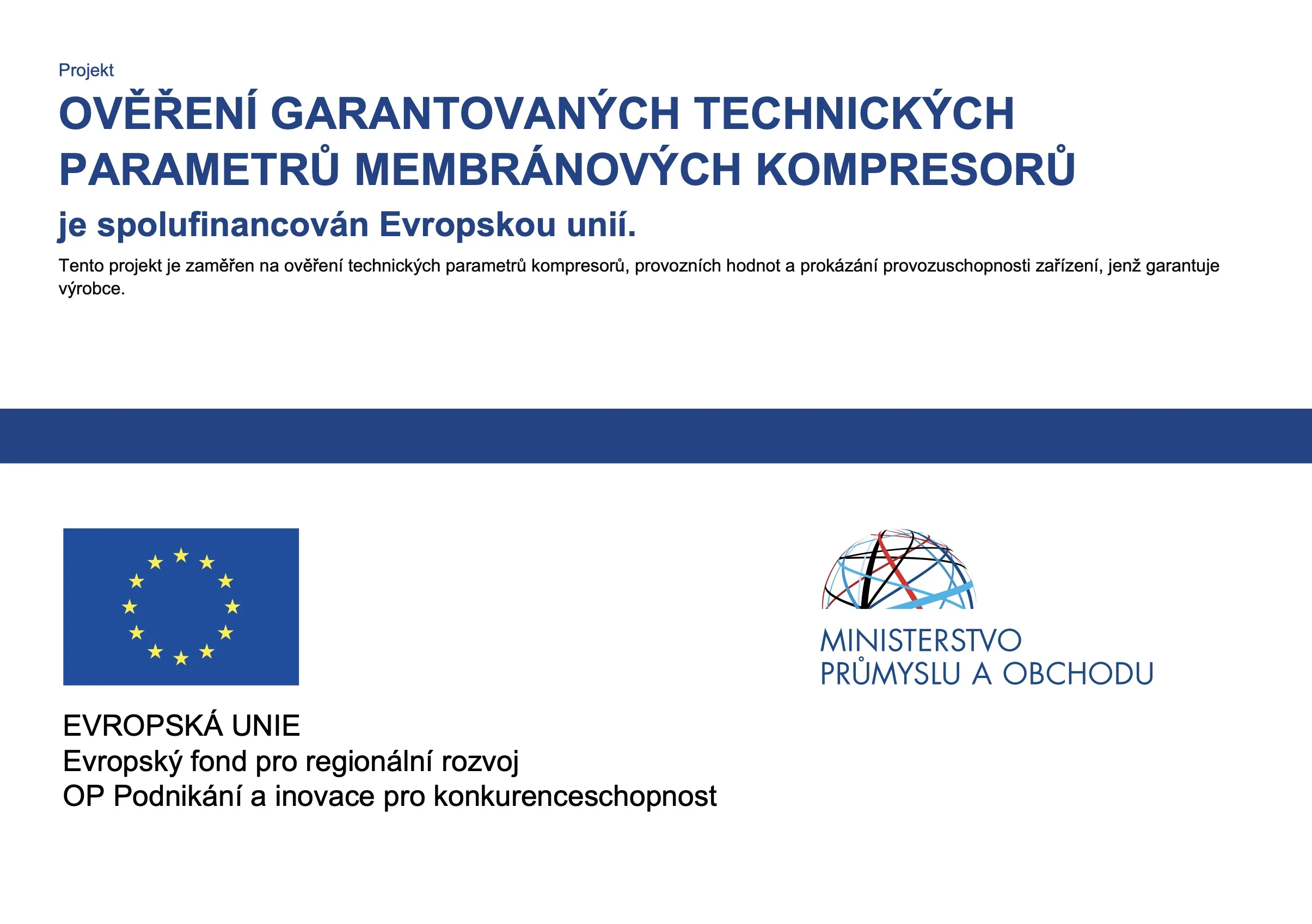 Projekt ověření parametrů membránových kompresorů